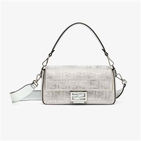 fendi ff motif clutch|fendi baguette silver.